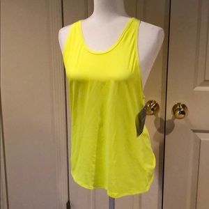 NWT Athleta highlighter yellow racer back tank M